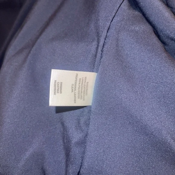 Halogen real leather navy moto jacket. Buttery soft and beautiful! - Picture 5 of 5